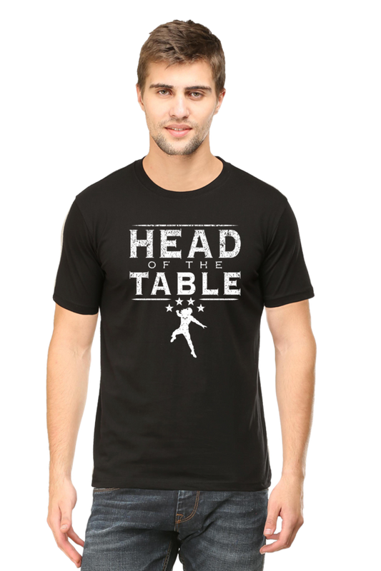 Men's Black Roman Reigns Head Of The Table T-Shirt